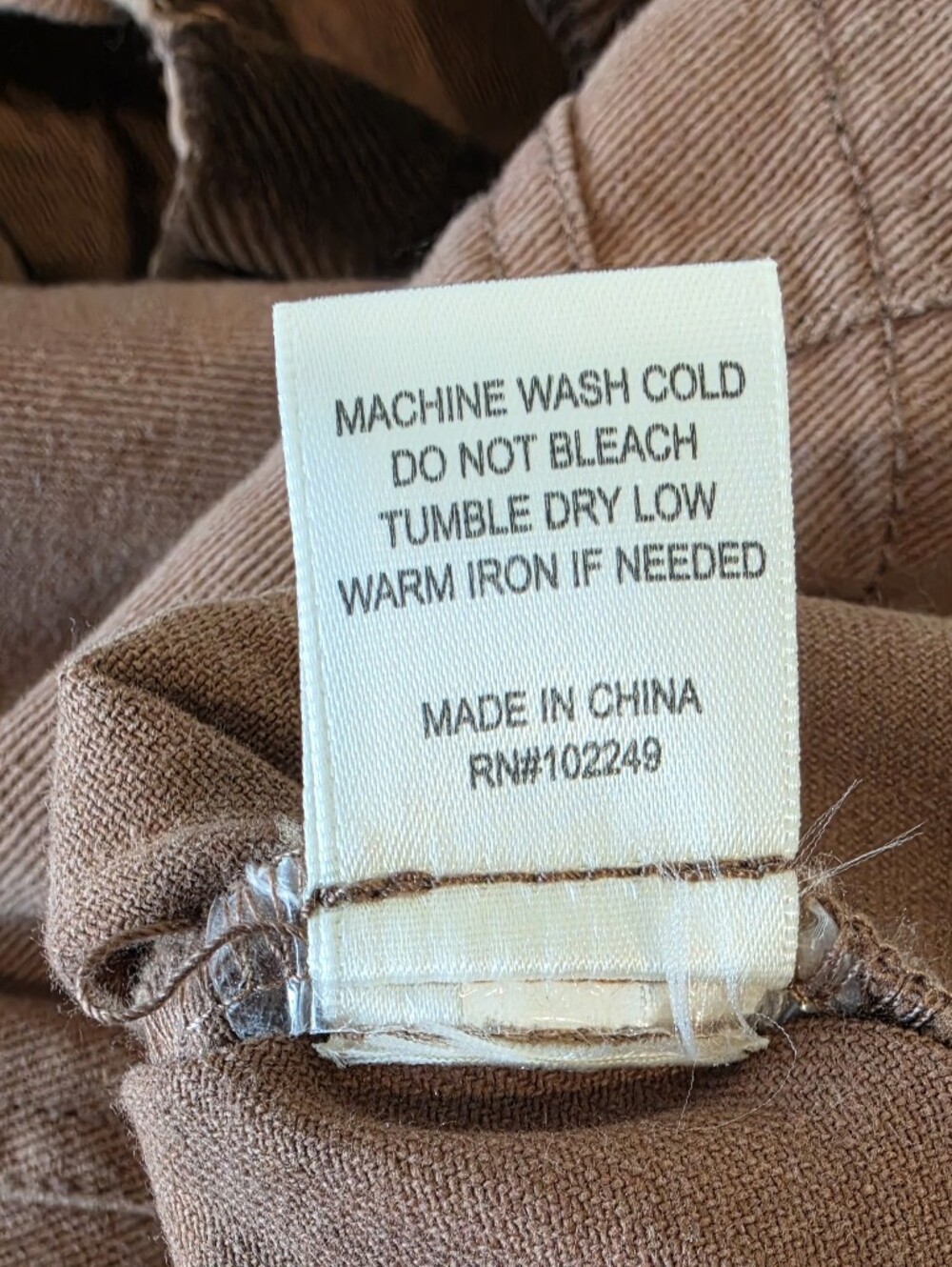 Skies Are Blue Brown Canvas Utility Barn Jacket Corduroy Collar Size Medium NWT - Picture 7 of 10